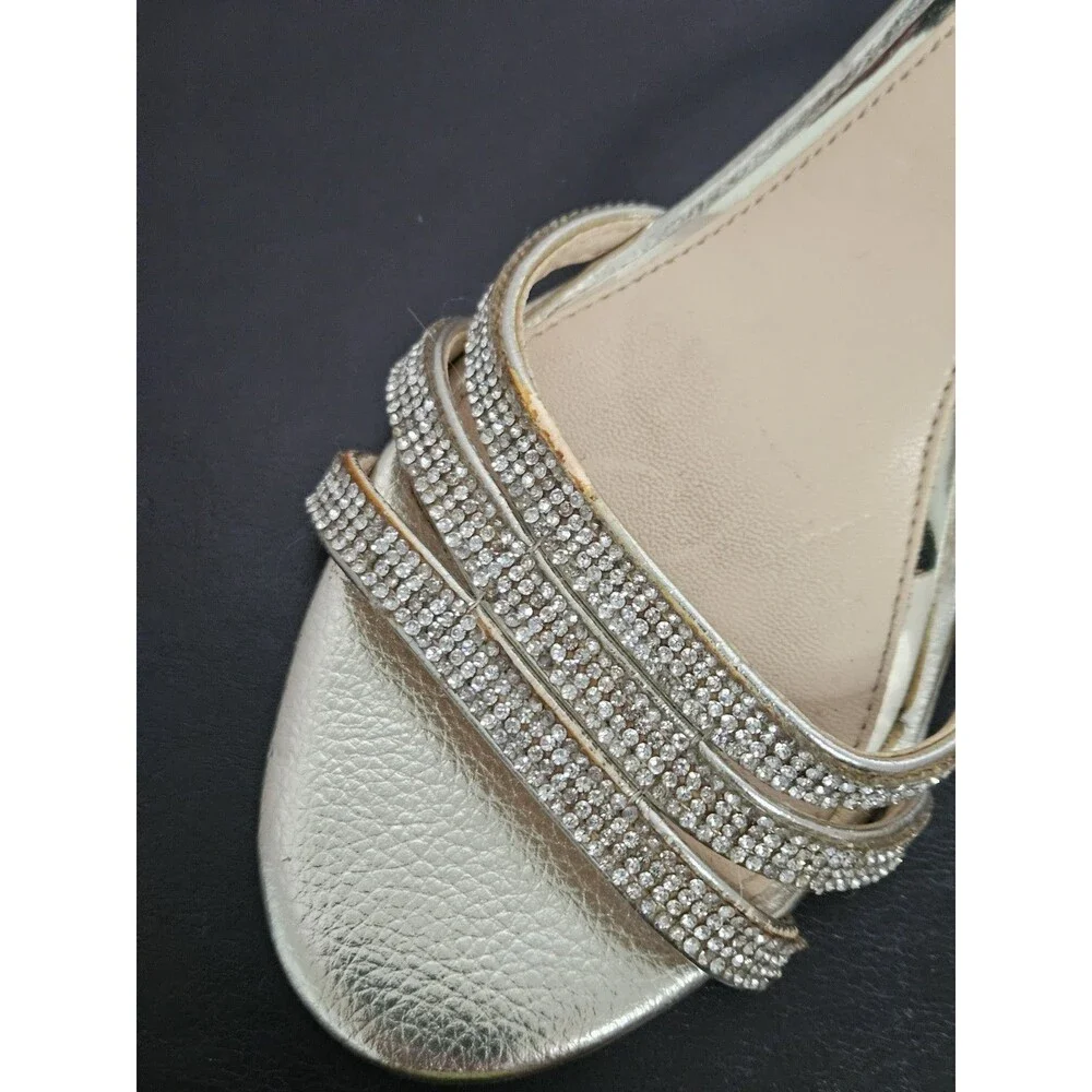 Sz 7.5 - Jewel Badgley Mishcka Sandals Gold Jewels